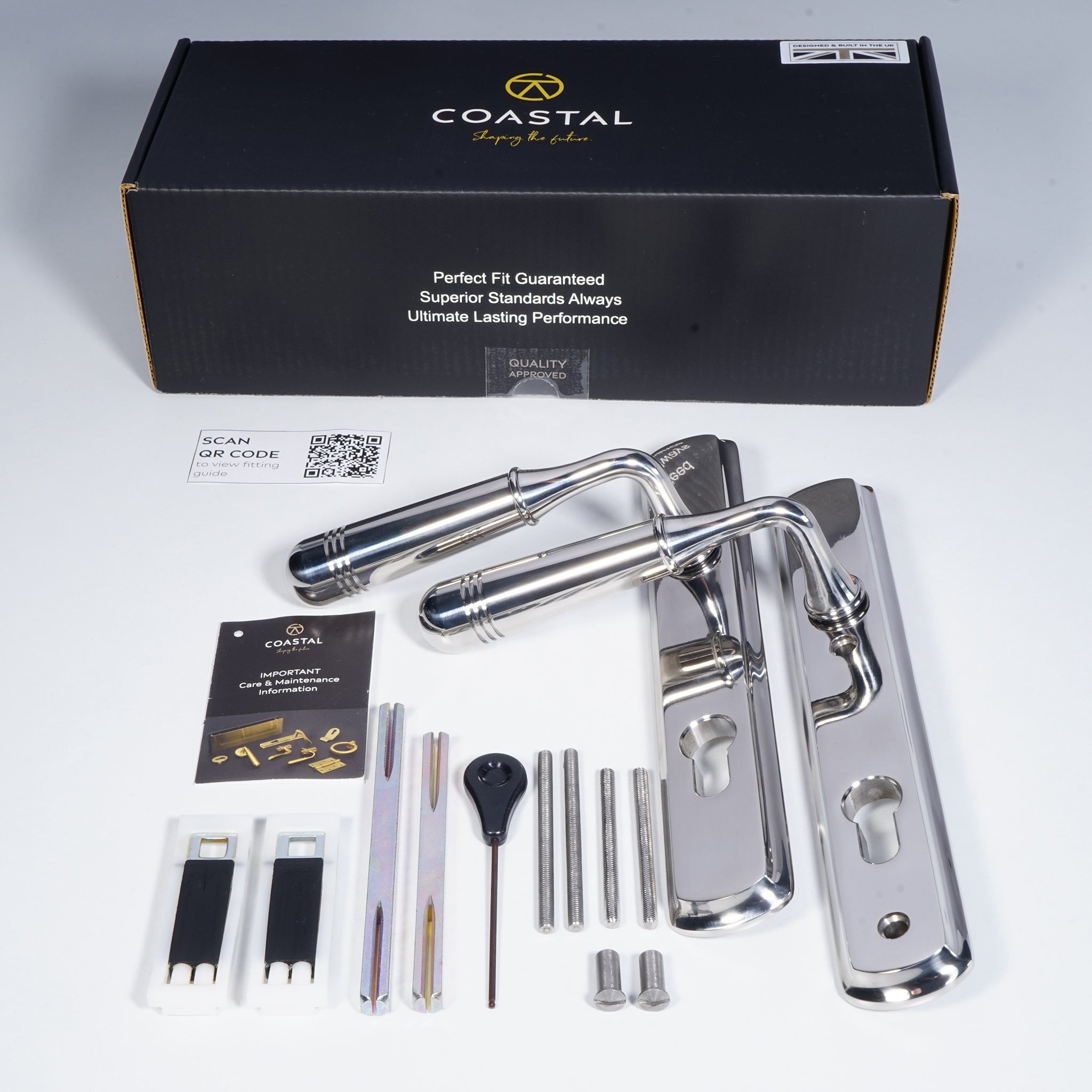 Opera Lever on 092 Backplate | Polished Stainless Steel