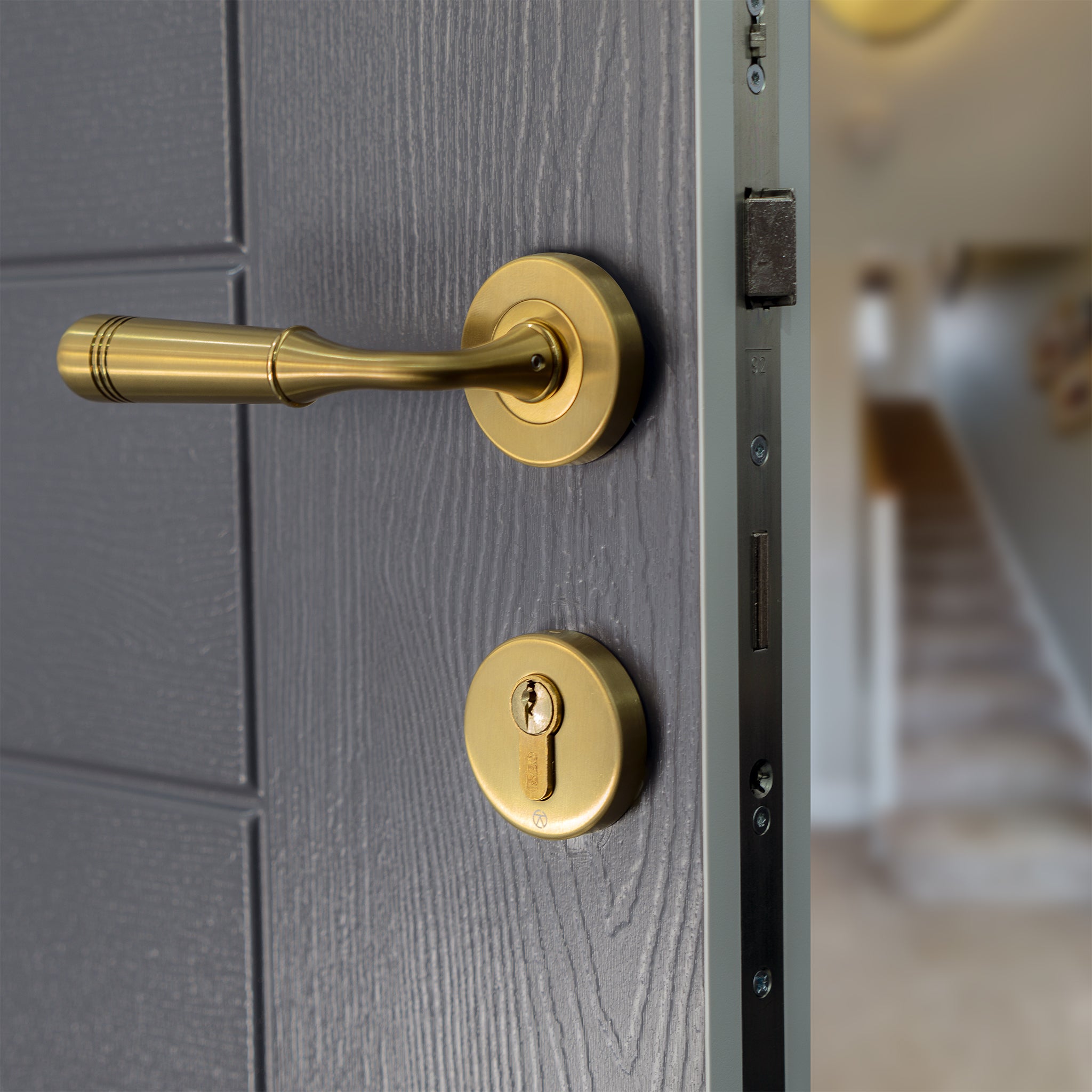 Opera Door Handle | PVD Stainless Satin Brass