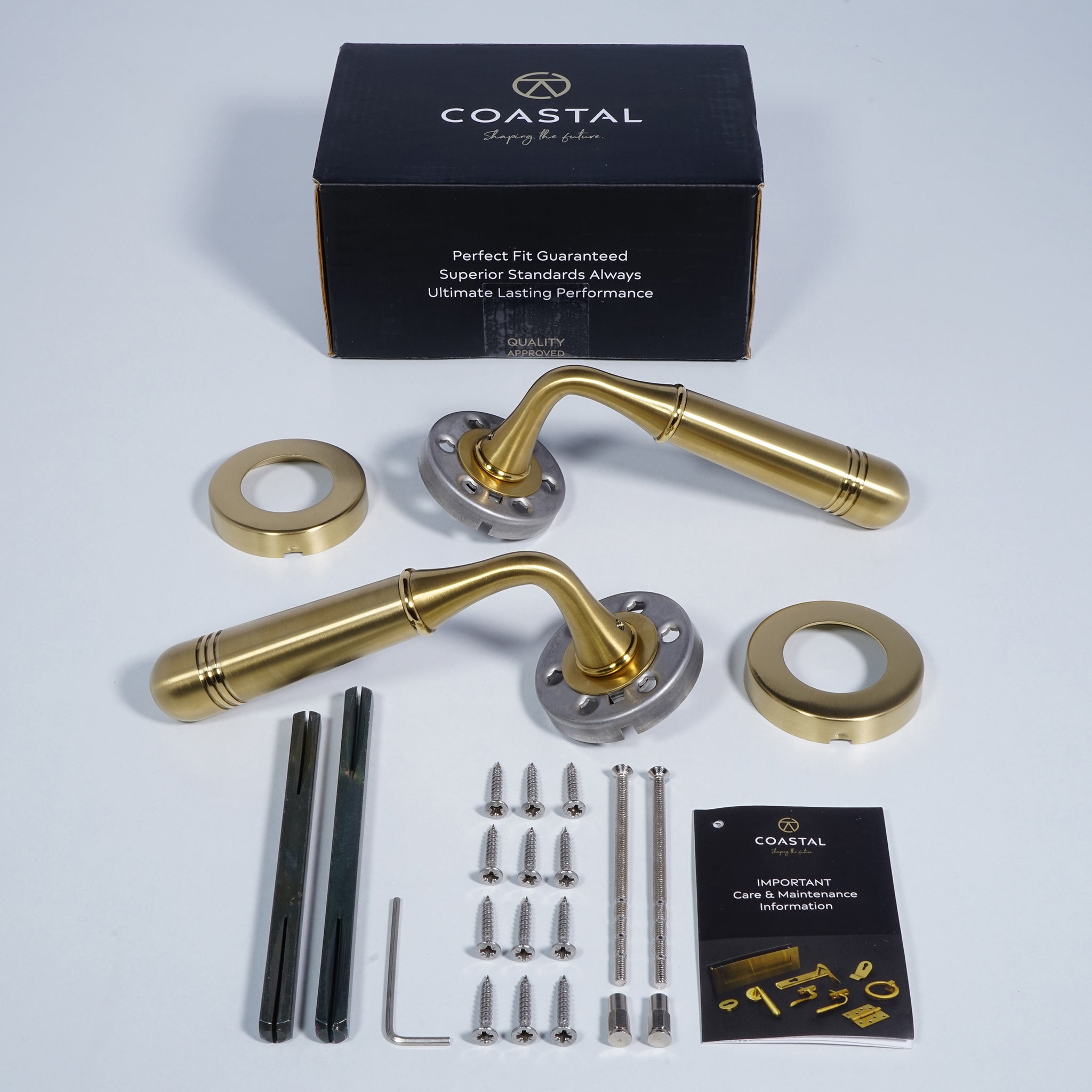 Opera Door Handle | PVD Stainless Satin Brass