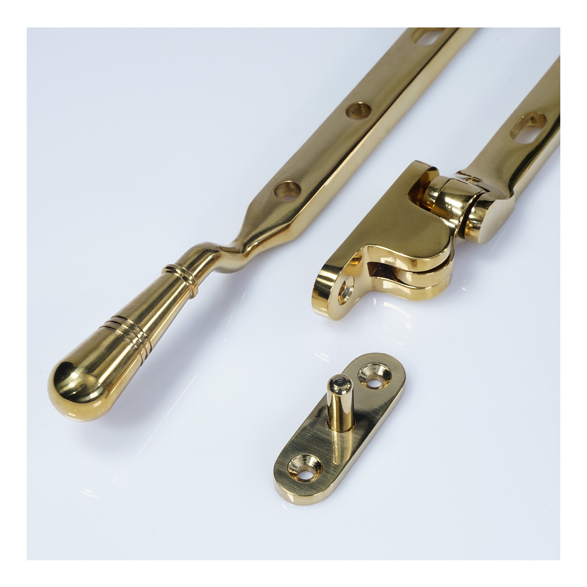 Opera Casement Window Stay | PVD Stainless Polished Brass