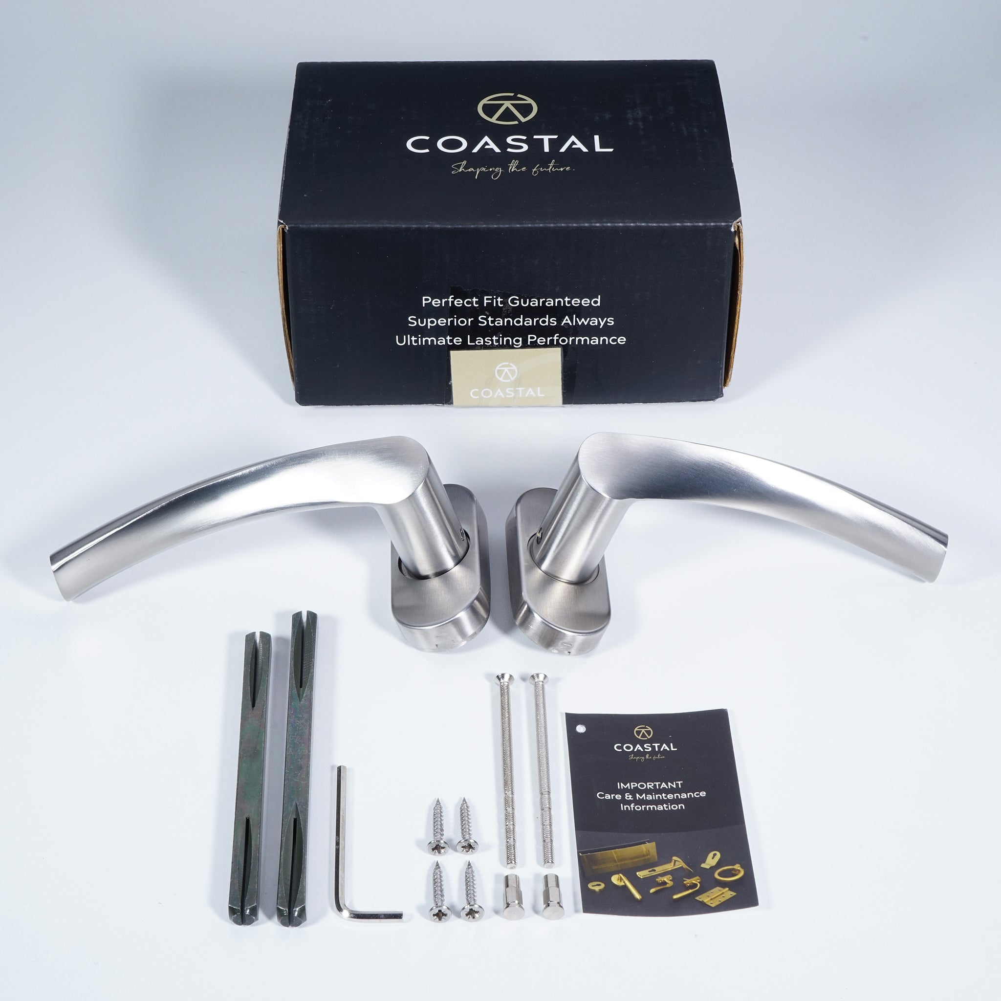 Wing Lever Door Handle | Satin Stainless Steel